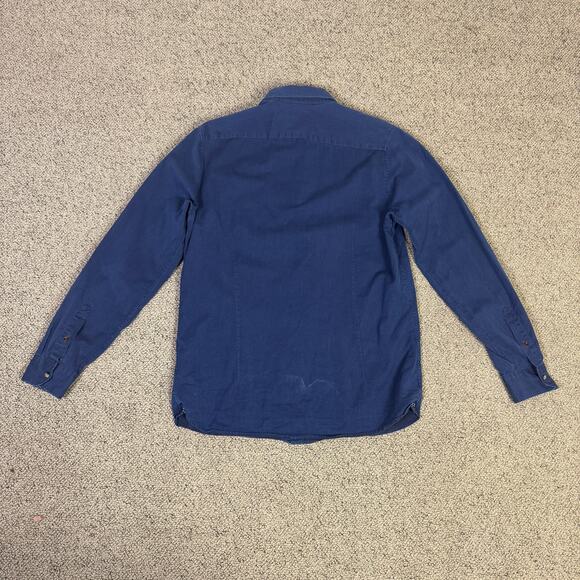 Ted Baker London Button Down Navy Shirt US Men's 4 - Picture 2 of 6